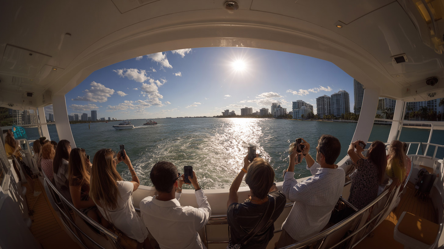 Someties the stern of the boat becomes a great place to take photos during the tour. 