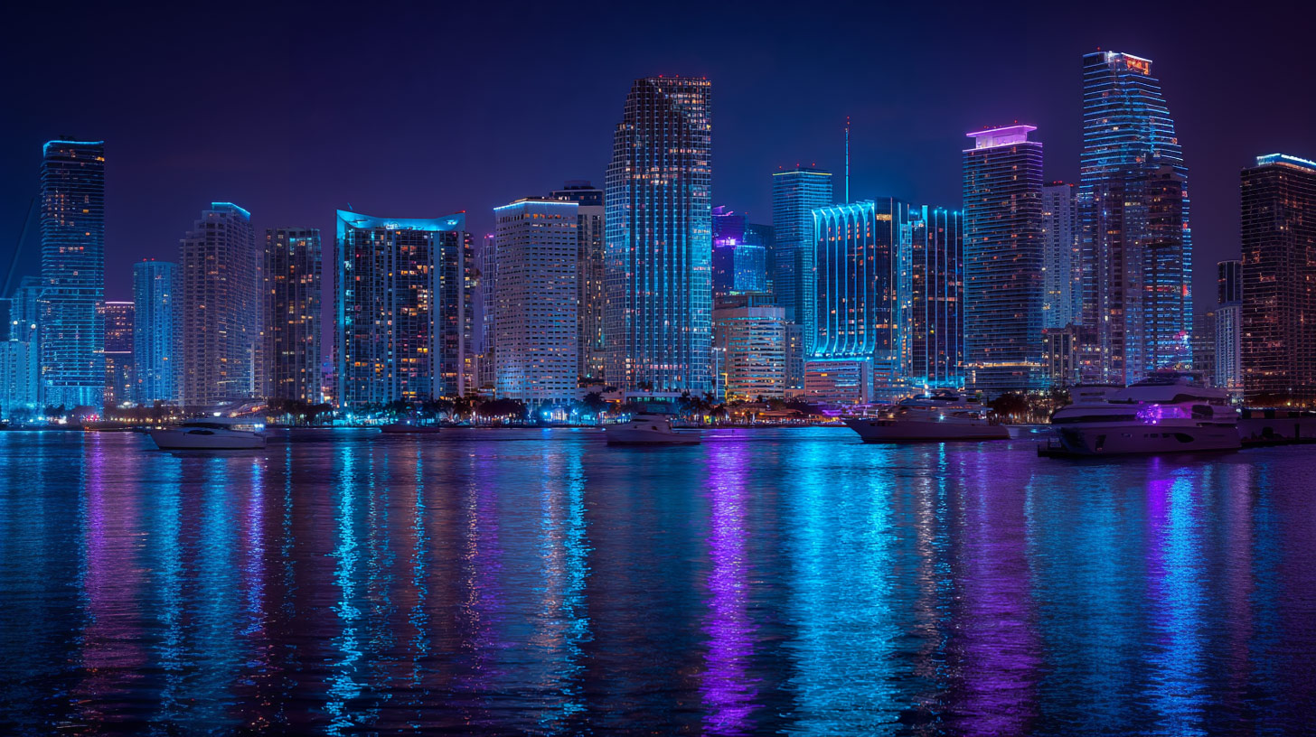 Miami is trully stunning at night.